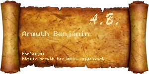 Armuth Benjámin névjegykártya